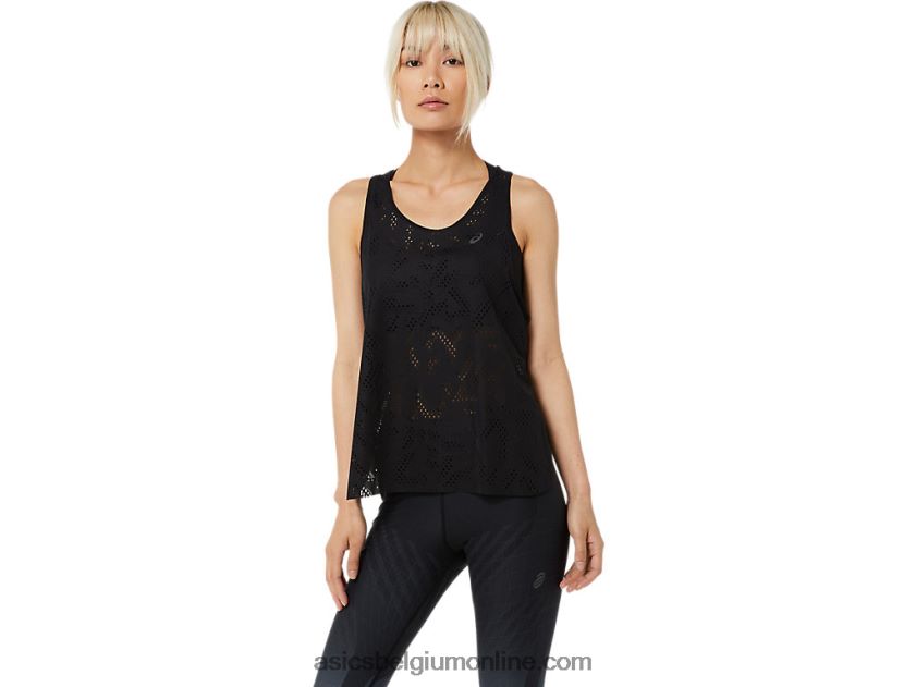 ventilerende actibreeze-tanktop voor dames V6HXR23449 prestatie zwart Asics
