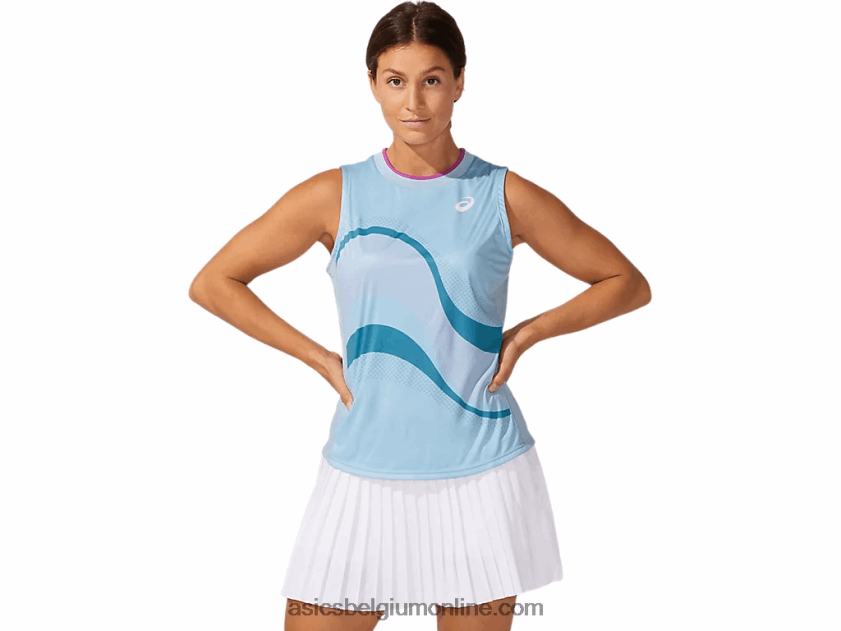 wedstrijd tanktop voor dames V6HXR24045 rook blauw Asics