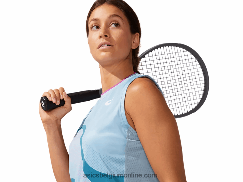 wedstrijd tanktop voor dames V6HXR24045 rook blauw Asics