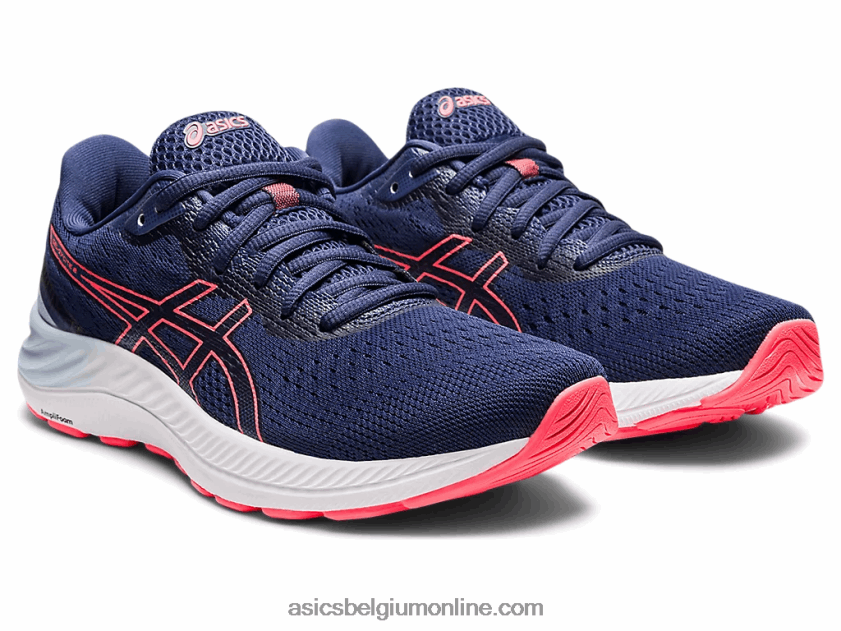 gel-excite 8 breed V6HXR23595 donderblauw/laaiend koraal Asics