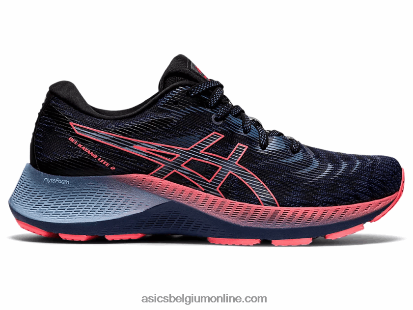 gel-kayano lite 2 V6HXR23861 donderblauw/laaiend koraal Asics