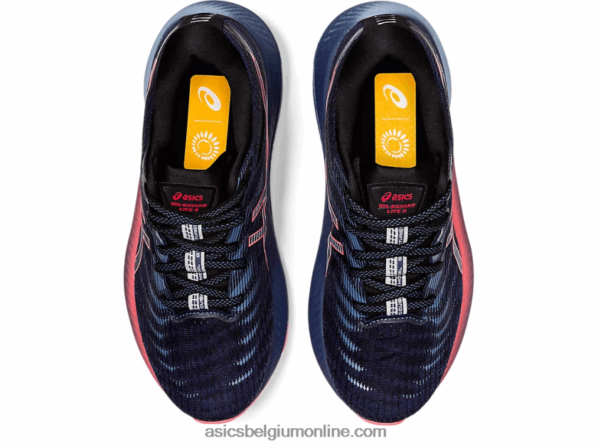 gel-kayano lite 2 V6HXR23861 donderblauw/laaiend koraal Asics