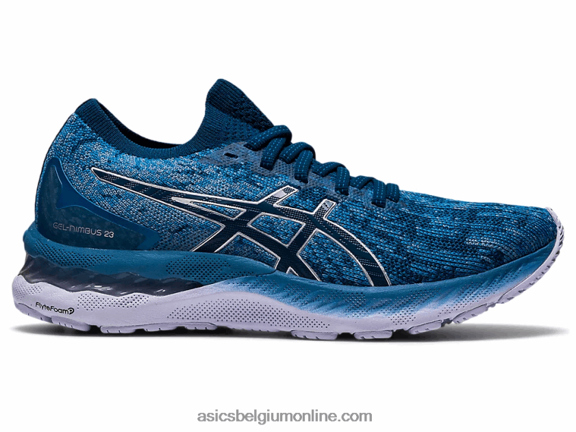 gel-nimbus 23 gebreid V6HXR23922 grijze floss/mako blauw Asics