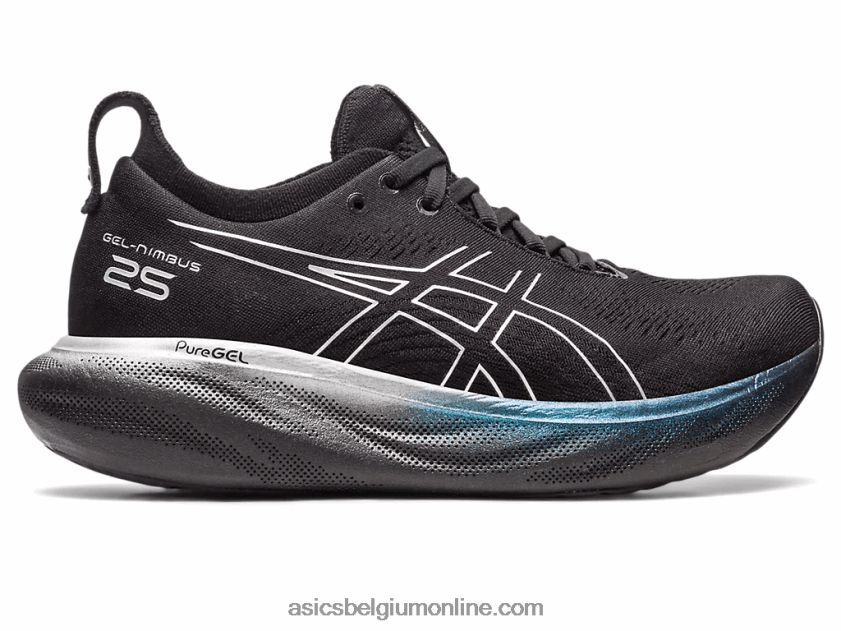gel-nimbus 25 platina V6HXR22379 zwart/puur zilver Asics