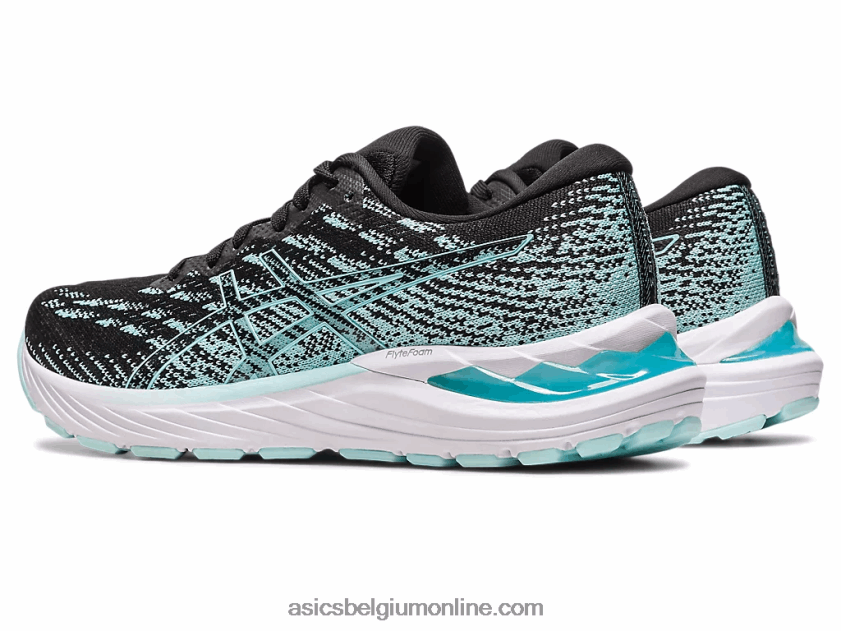gel-stratus 3 gebreid V6HXR22346 zwart/helder blauw Asics