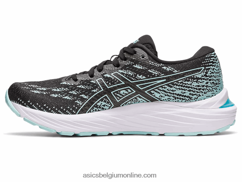 gel-stratus 3 gebreid V6HXR22346 zwart/helder blauw Asics