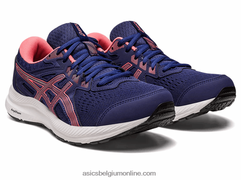 gelcontend 8 breed V6HXR22455 indigoblauw/papaja Asics