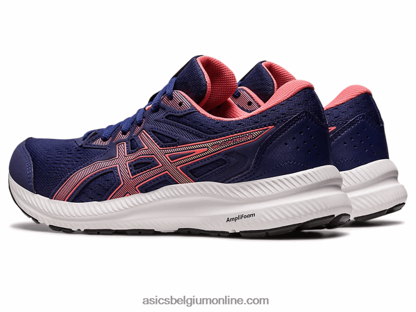 gelcontend 8 breed V6HXR22455 indigoblauw/papaja Asics