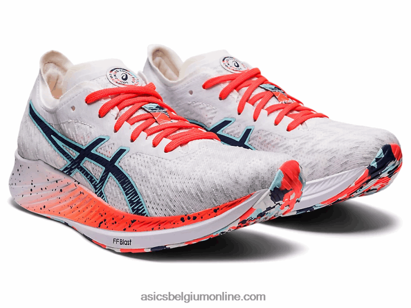 magische snelheid V6HXR23741 wit/donderblauw Asics