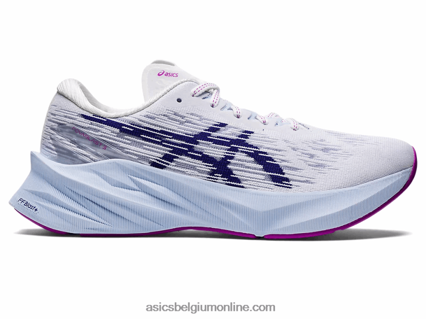 novablast 3 V6HXR22887 wit/duikblauw Asics