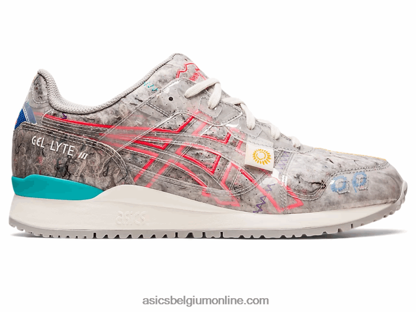 gel-lyte iii en gerecycled vilt V6HXR2212 oestergrijs/divaroze Asics
