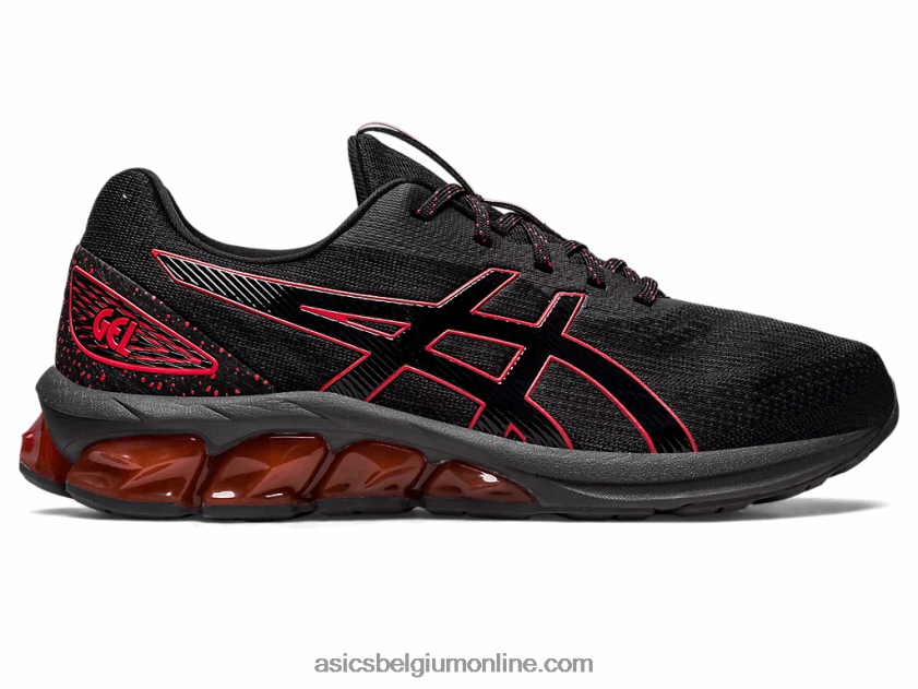 gel-quantum 180 vii V6HXR2742 zwart/rood alarm Asics