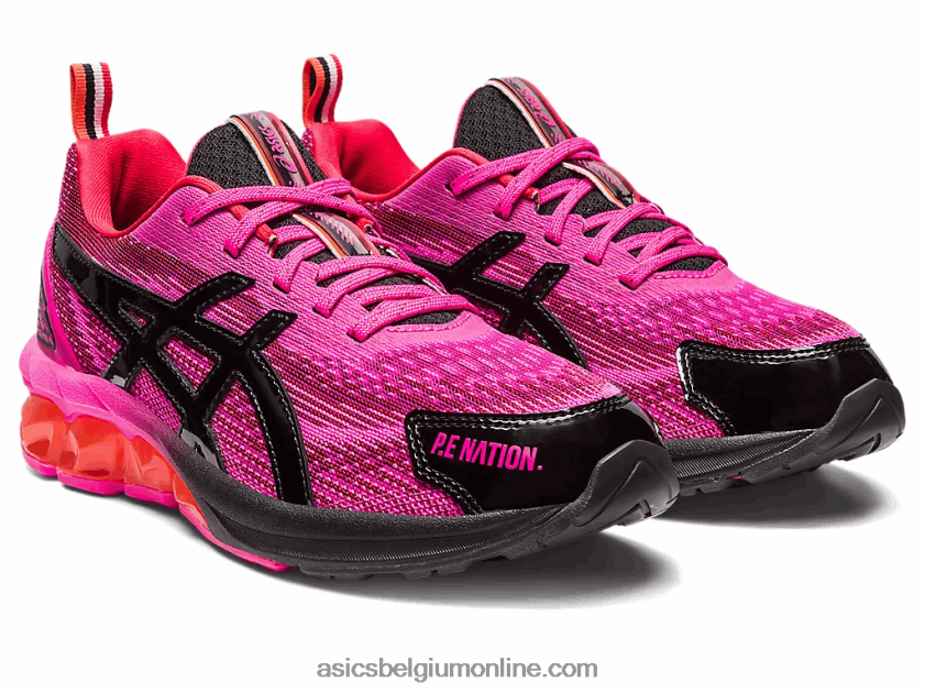 p.e natie x gel-quantum 180 vii V6HXR22382 roze glo/zwart Asics