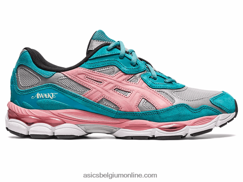 wakker ny x gel-nyc V6HXR2308 puur zilver/groen blauwe leisteen Asics