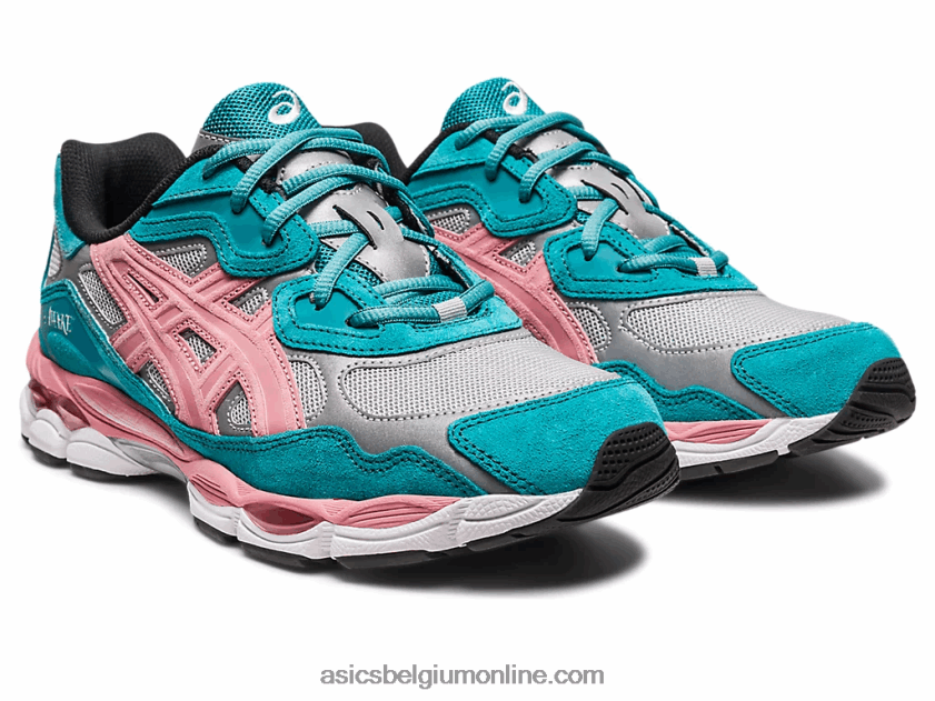 wakker ny x gel-nyc V6HXR2308 puur zilver/groen blauwe leisteen Asics