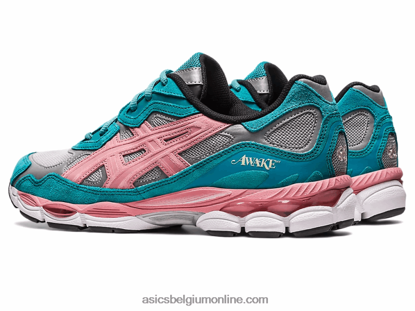 wakker ny x gel-nyc V6HXR2308 puur zilver/groen blauwe leisteen Asics