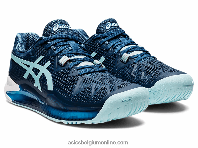 gel-resolutie 8 breed V6HXR23521 licht indigo/helder blauw Asics
