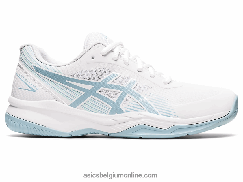 gelspel 8 V6HXR23192 wit/rookblauw Asics
