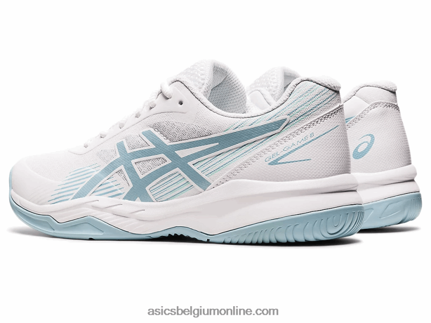 gelspel 8 V6HXR23192 wit/rookblauw Asics