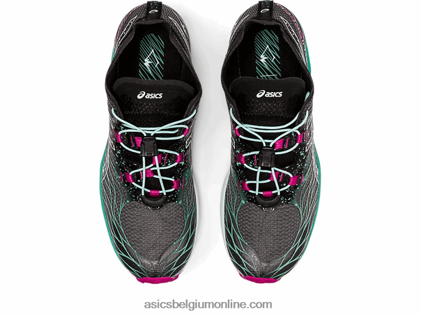 fujisnelheid V6HXR23102 zwarte/rustgevende zee Asics