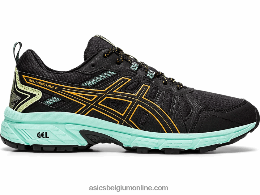 gelventure 7 breed V6HXR24162 zwart/oranje pop Asics