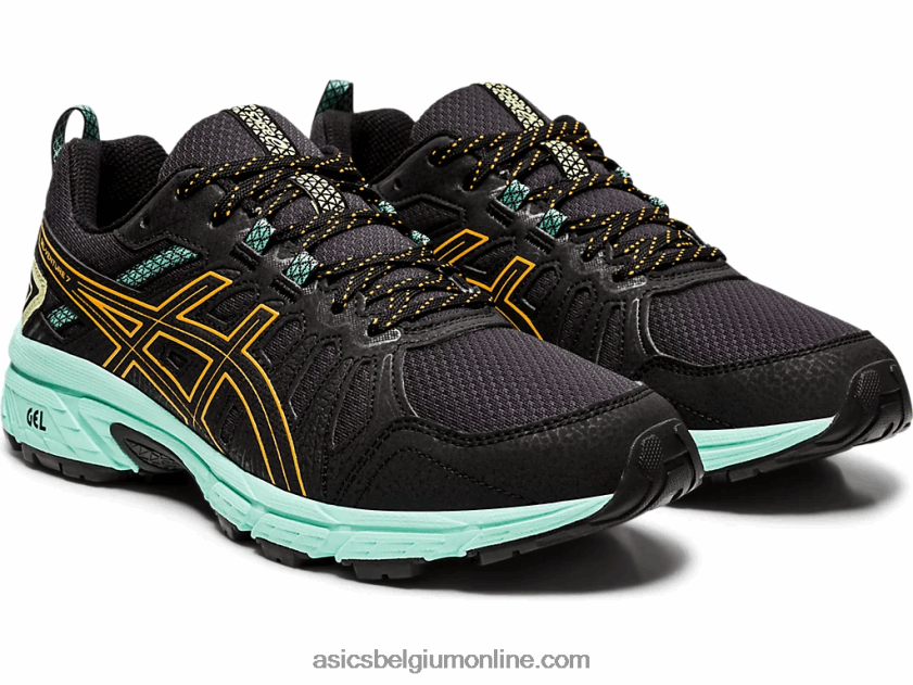 gelventure 7 breed V6HXR24162 zwart/oranje pop Asics
