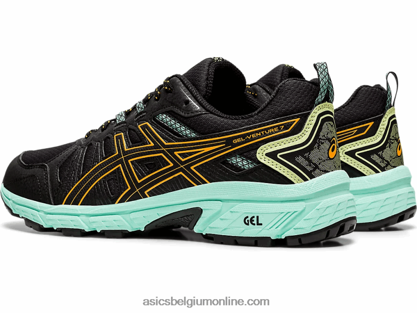 gelventure 7 breed V6HXR24162 zwart/oranje pop Asics