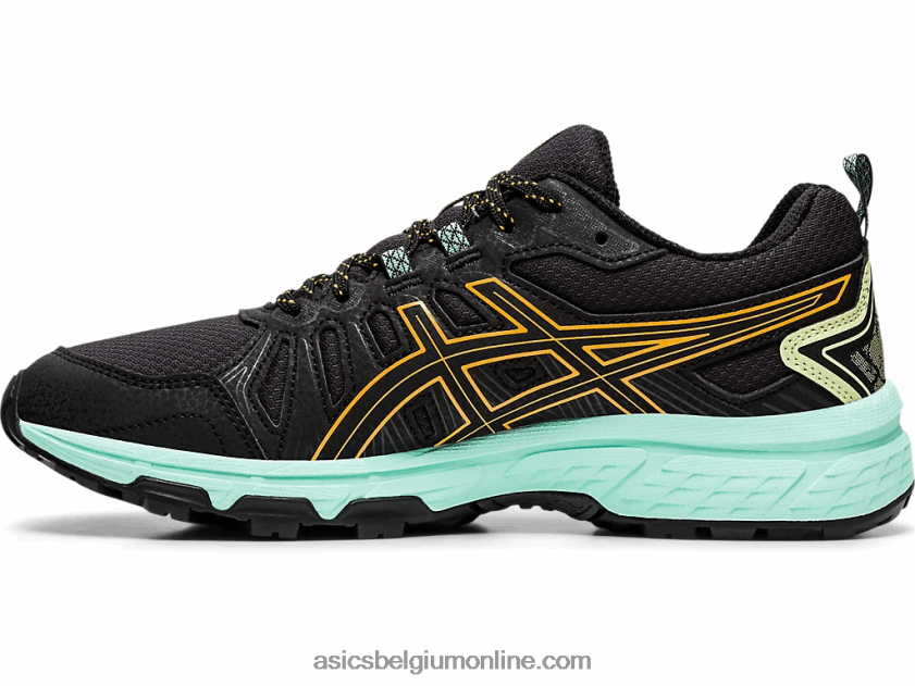 gelventure 7 breed V6HXR24162 zwart/oranje pop Asics