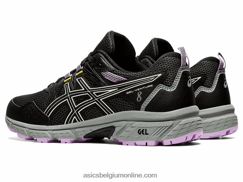 gelventure 8 breed V6HXR23354 zwart/ivoor Asics