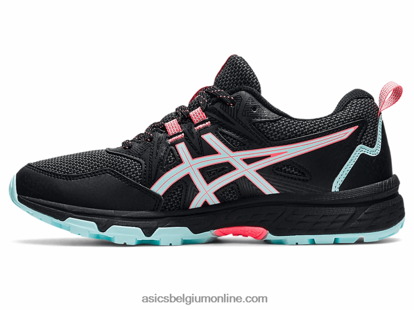 gelventure 8 breed V6HXR23547 zwart/helder blauw Asics