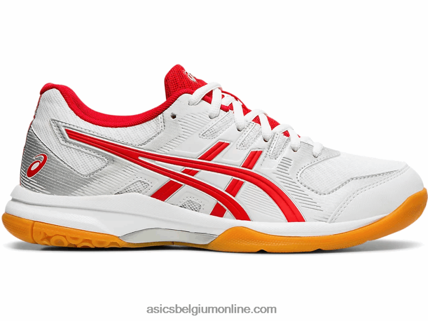 gelraket 9 V6HXR24202 wit/klassiek rood Asics