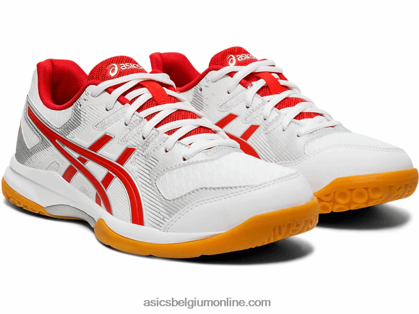 gelraket 9 V6HXR24202 wit/klassiek rood Asics