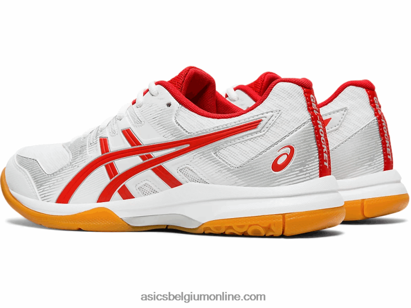 gelraket 9 V6HXR24202 wit/klassiek rood Asics
